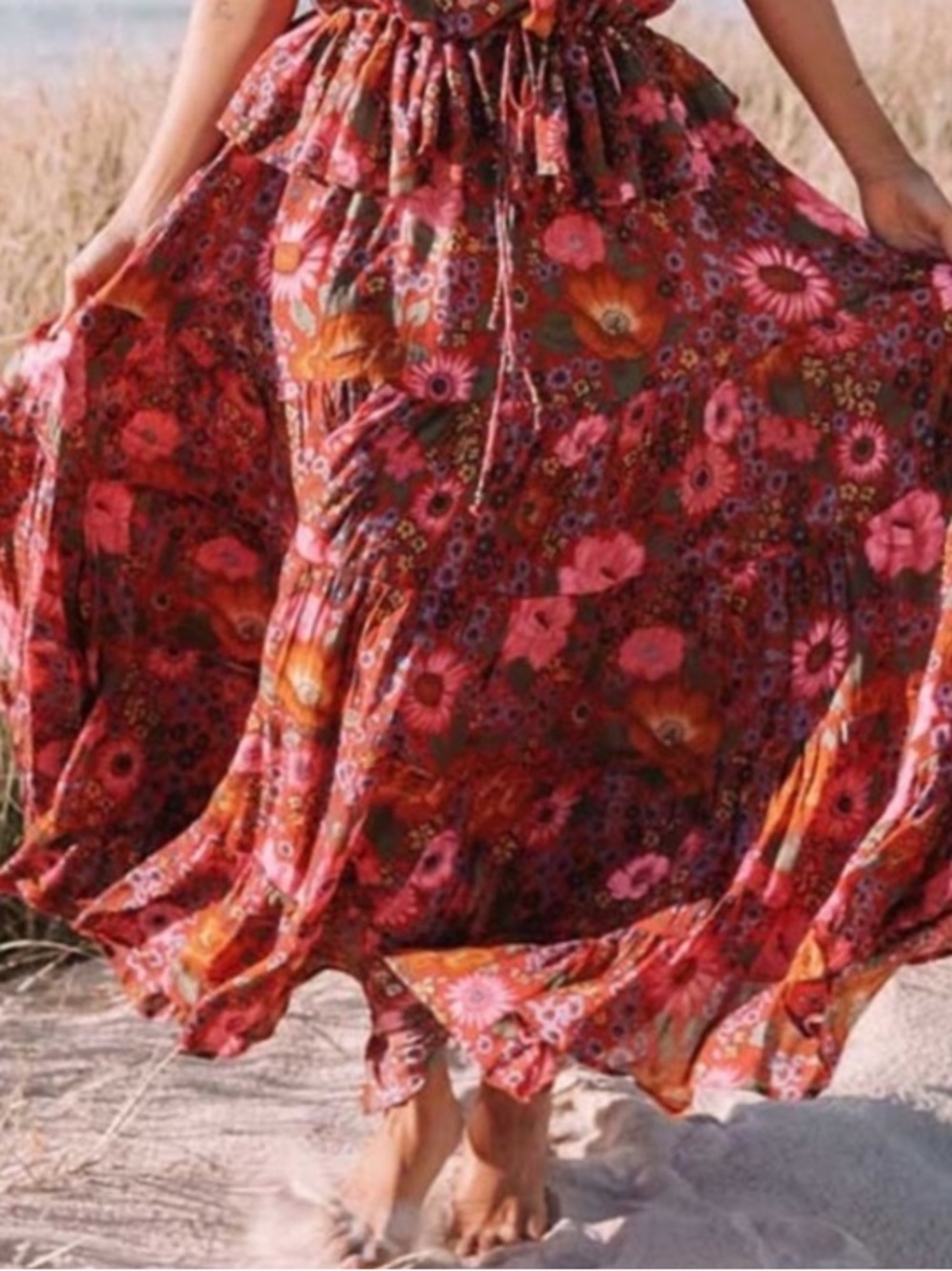 Spell Desert Daisy maxi skirt
